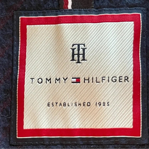 Tommy Hilfiger Plaid Double Breasted Coat Women size Large - Picture 12 of 15